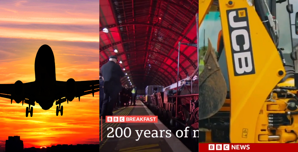 Planes, trains and JCBs